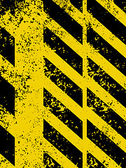 Image showing A grungy and worn hazard stripes texture. EPS 8