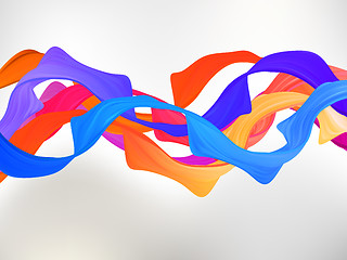 Image showing Abstract colored background with curves. EPS 8