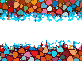 Image showing Beautiful colorful heart shape background. EPS 8