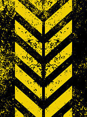 Image showing A grungy and worn hazard stripes texture. EPS 8