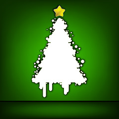 Image showing Christmas tree green card. EPS 8