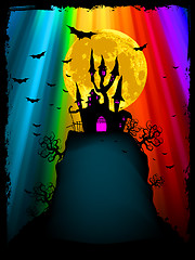 Image showing Halloween image with old mansion. EPS 8