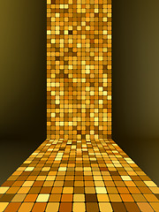 Image showing Golden mosaic, gold background. EPS 8