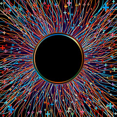 Image showing Abstract multicolor laser beams. EPS 8