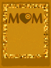 Image showing Chocolate card mom ay template. EPS 8