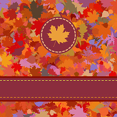 Image showing Colorful backround of fallen autumn leaves. EPS 8