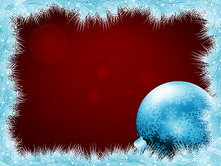 Image showing Christmas balls at the xmas glow background. EPS 8