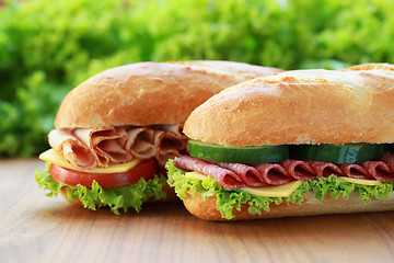Image showing Fresh sandwiches