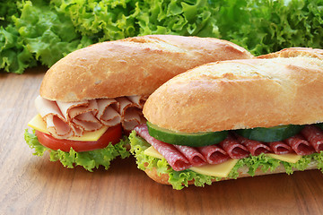 Image showing Fresh Sandwiches