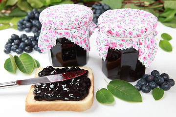 Image showing Blueberry jam