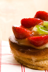 Image showing French cake with fresh fruits