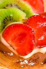 Image showing French cake with fresh fruits