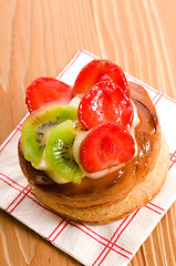 Image showing French cake with fresh fruits