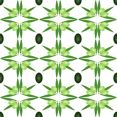 Image showing  seamless olive pattern