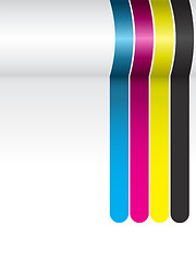 Image showing CMYK Colorful Stripes Background