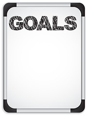 Image showing Whiteboard with Goals Message written with Black