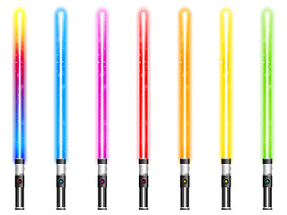 Image showing Lightsaber In Seven Different Colors