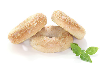 Image showing three Bagel