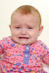 Image showing Sad crying baby