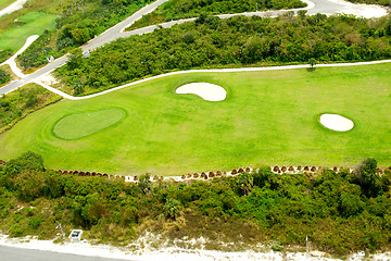 Image showing Golf course from above