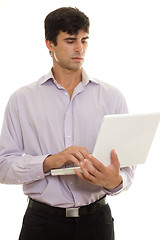 Image showing Businessman and Laptop