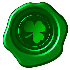 Image showing Clover wax seal