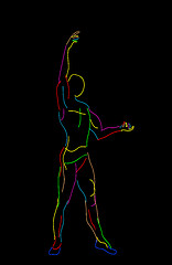 Image showing Stylized ballet dancer