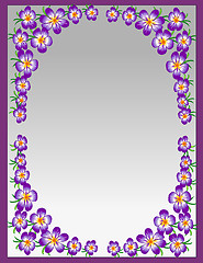 Image showing Decorative flowers in a frame