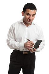 Image showing Waiter or businessman