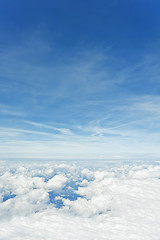 Image showing flight over clouds