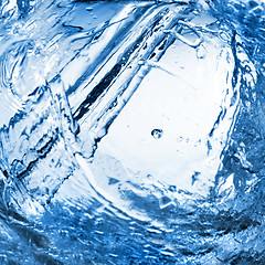 Image showing abstract water splash with bubbles
