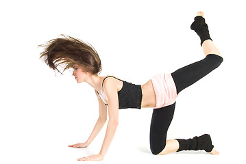 Image showing posing young dancer isolated on white background