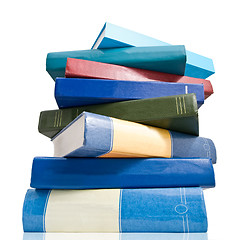 Image showing pile of books isolated on white