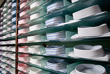 Image showing shelf with shirts in store