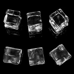 Image showing ice cubes isolated on black