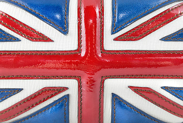 Image showing luxury leather british flag