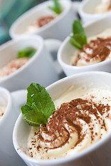 Image showing cream cappuccino with mint