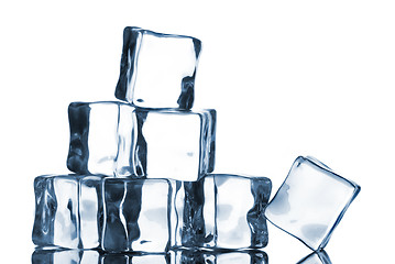 Image showing ice cubes isolated on white