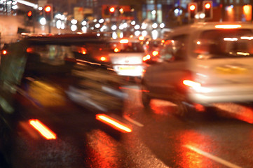 Image showing Rush hour at night