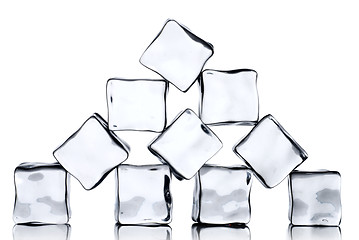 Image showing ice cubes isolated on white