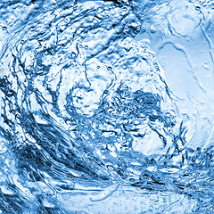 Image showing abstract water splash with bubbles