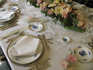 Image showing Dinner table