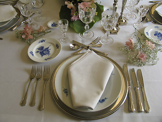 Image showing Dinner table