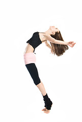 Image showing posing young dancer isolated on white background