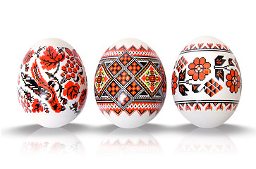 Image showing easter eggs on white