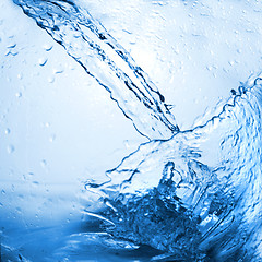 Image showing abstract water splash with bubbles