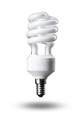 Image showing Energy saving fluorescent light bulb isolated on white