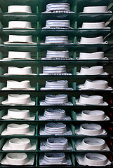 Image showing shelf with shirts in store