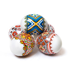 Image showing easter eggs on white