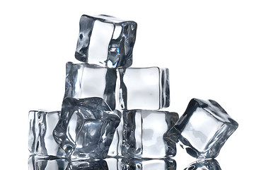 Image showing ice cubes isolated on white